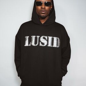 Heavy weight organic cotton hoodie| metallic leather logo| steel zipper| widefit